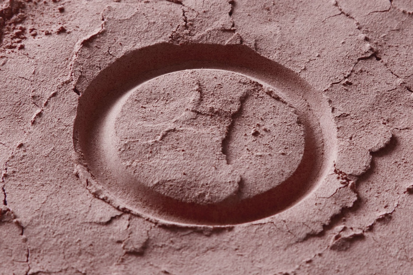macro photography powder material texture circular imprint detail