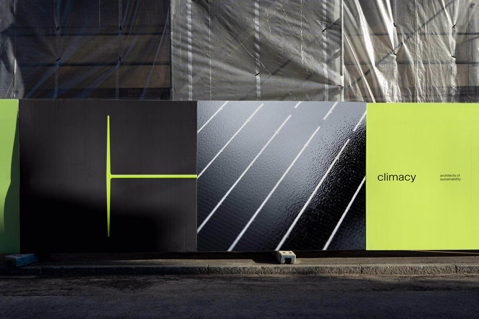 Architectural surface with translucent material and structural grid texture