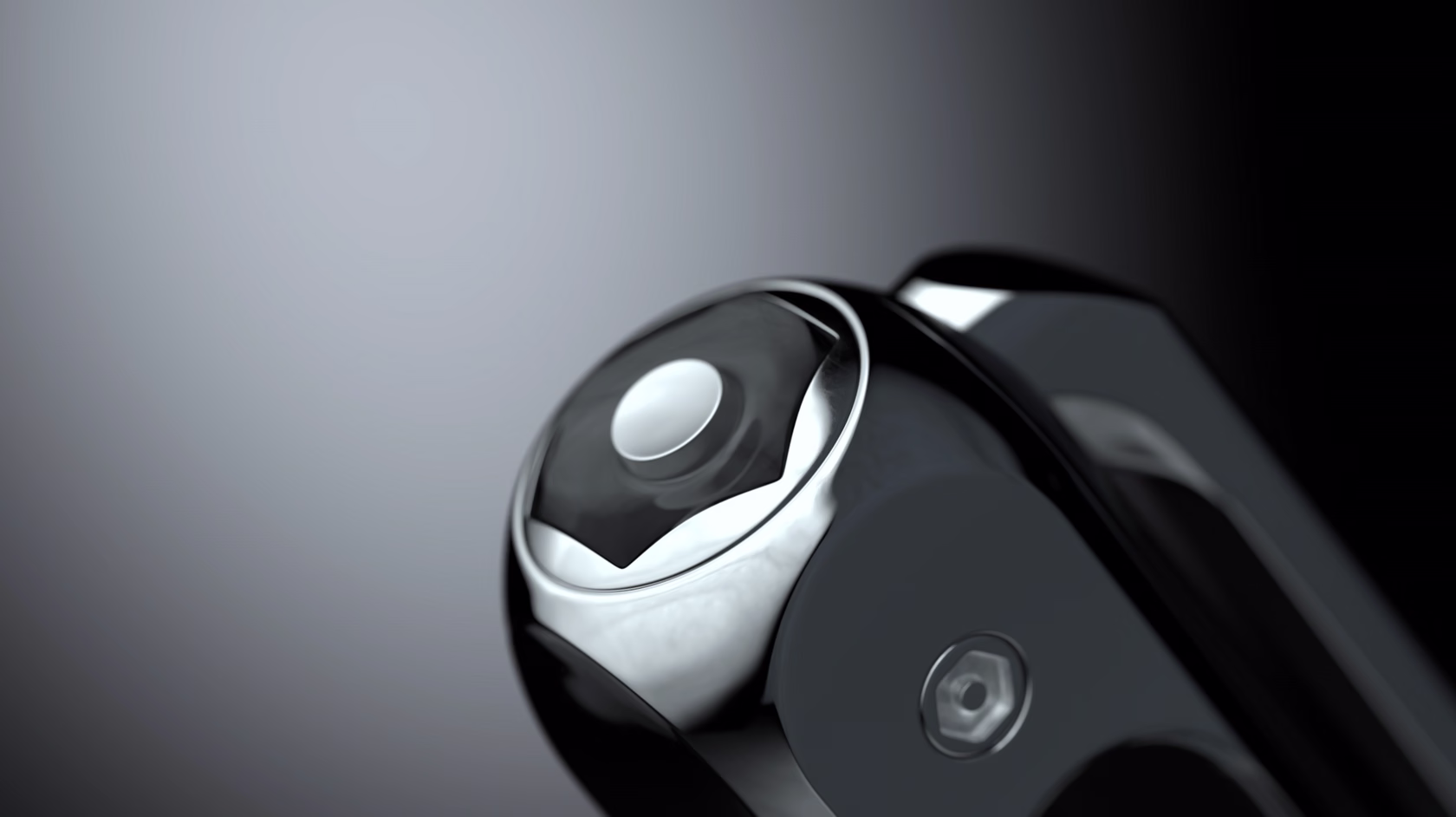 product detail with polished metal surface and smooth transitions